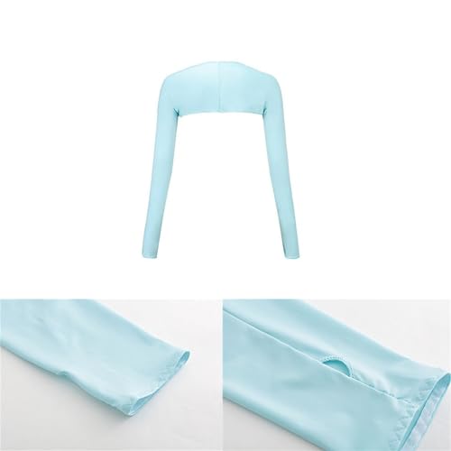 Mangas femininas legais estilo xale com furos para os dedos, proteção solar premium para golfe, pesc