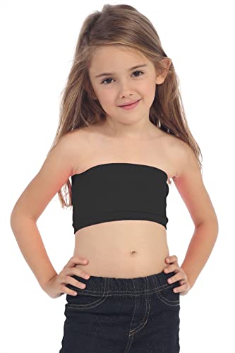 Kurve Girl’s Bandeau Tube Bra – Strapless Cropped Sports Bralette Seamless Crop Top UV Protective Fabric UPF50+ Made in USA3