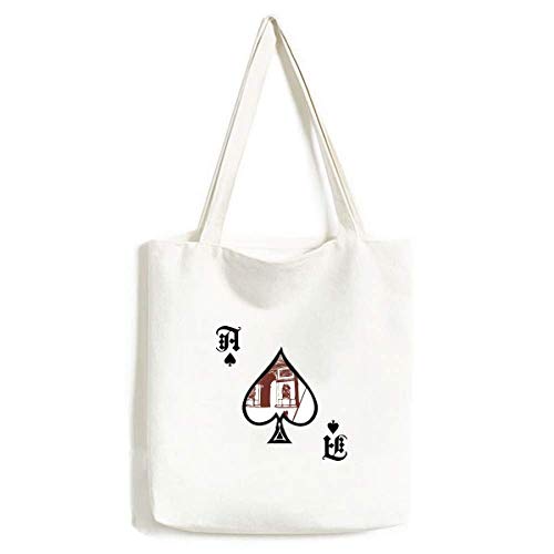Sac à main souvenir Paris Arc de Triomphe artisanat poker spade lavable