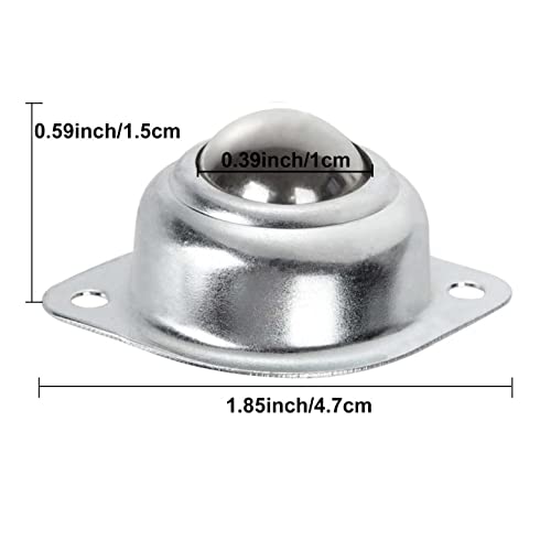 16 Pack 1/2" Roller Ball Transfer Bearings, Carbon Steel Ball Transfer Unit Swivel Ball Caster Roller Transfers, Ball Casters Bearing Universal Rotation Caster For Transmission, Conveyor, Roller Stand #TOP1