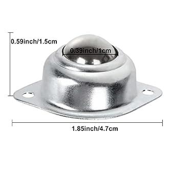 16 Pack 1/2 Roller Ball Transfer Bearings, Carbon Steel Ball Transfer Unit Swivel Ball Caster Roller Transfers, Ball Casters Bearing Universal Rotation Caster for Transmission, Conveyor, Roller Stand