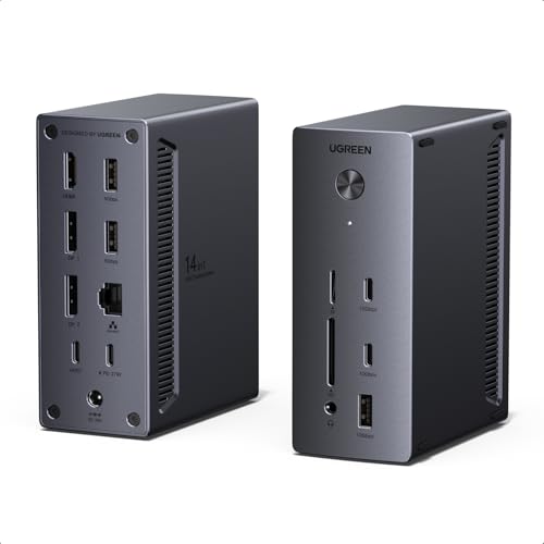 UGREEN 14-in-1 ドッキングステーション DisplayPort2つ Amazon.co.jp: UGREEN ドッキングステーション 14-in-1 3画面出力 2