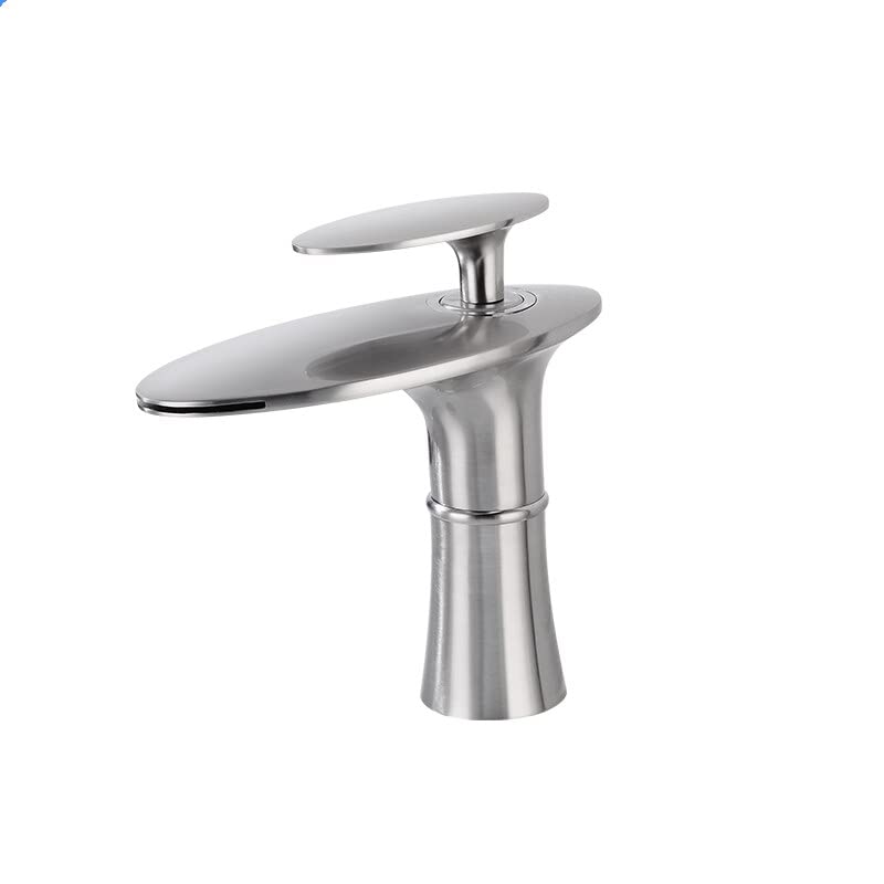 Robinet lavabo cascade en laiton massif or et blanc premium