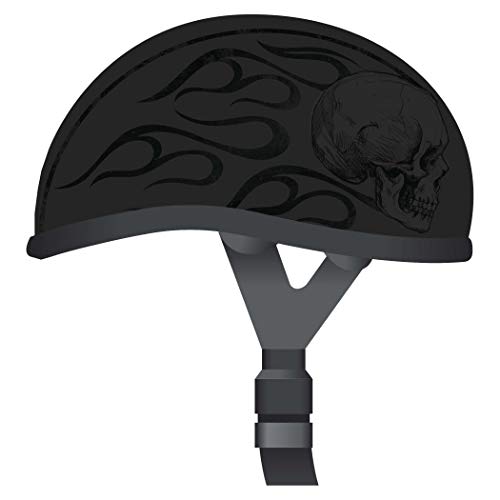 Skid Lid Original Ghost Skull Flames Helmet (Large) (Black) #1