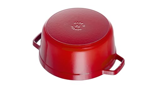 STAUB Cocotte, Gusseisen Bräter, Alle Herdarten inkl Induktion, Rund, 18 cm, 1,7 L, Kirsch-Rot – Ansicht 4