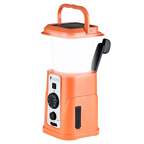 Radio météo portable avec lampe de camping solaire pour randonnée et bivouac