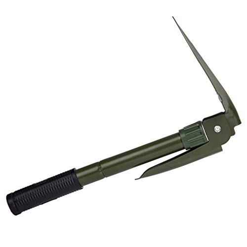 Jipemtra Gardening Folding Shovel Military Camping Shovel Survival Gear Entrenching Tool With Carrying Pouch Metal Handle For Camping Trekking Gardening Fishing Backpacking Snow (Green) #TOP2