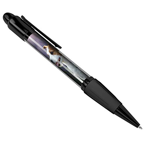 Tipo: penna a sfera. Penna a sfera a forma di cucciolo di cane Jack Russell, colore nero, idea regalo #15901