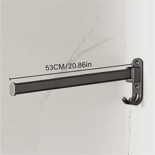 Toallero de pared con ganchos plegables de aluminio antioxidante que ahorra espacio 3
