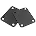 Hordion 2 Pack Guitar Neck Plate, Metal Neckplate Replacement Electric Guitar Parts with Crews, Black