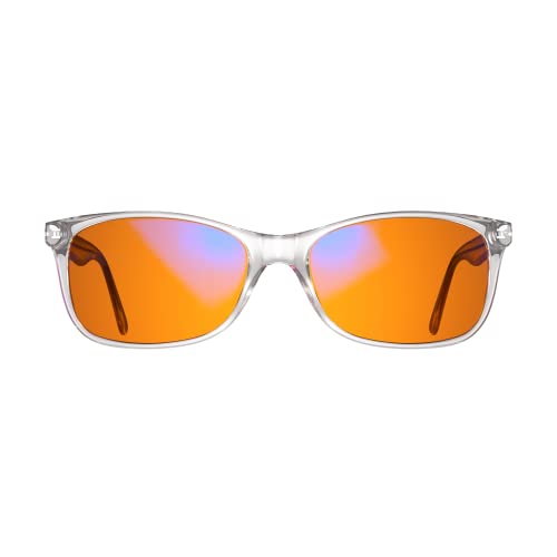 Swanwick Crytal Night Swannies - 99% Premium Blue Light Blocking Glasses, Anti Glare Anti-Fatigue & eyestrain for Screens