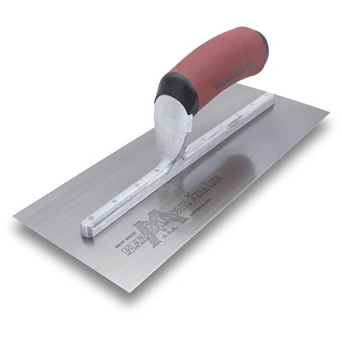 MARSHALLTOWN Drywall Trowel, 11 In X 4 1/2 In High Carbon Steel Blade, DuraSoft Handle, Diamond Shank, Made In The USA, Plastering, 12SD
