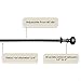 Decorative Window Curtain Rods with Finials, 48 to 86 Inches, 0.75 Diameter - Buono II, Bradford Series - Lightweight & Easy to Install, Adjusts Telescopically to Fit Any Window by Achim Home Decor