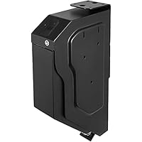 VEVOR Tresor Feuerfest mit Schlüssel 3.1 x 19 x 35.5 cm, Tresor mit Zahlenschloss 3,3 kg, Pistolentresor Feuerfest Wasserdicht mit Fingerabdruck, Möbeltresor Elektronikschloss mit Stahlkonstruktion