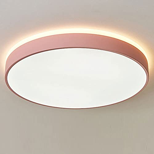 Plafonnier macaron rose de 50cm pour illuminer la chambre et le salon