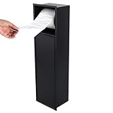 KCCRHIN Stainless Steel Recessed Toilet Paper Holder Niche, Multifunctional Built-in Toilet Storage Cabinet for Small Bathrooms, Trash Can Niche for Toilet Bathroom Kitchen Hotel,6.8x24.1x4.9in