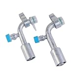 Wisepick Air Conditioning AC Fitting Set #8 and #10 Female 90 Degree,suitable R134a, with moveable block