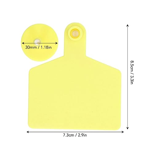 Etiqueta de Orelha de Gado Em Branco Grande amarelo: Suprimentos de Identificação de Animais para Ma