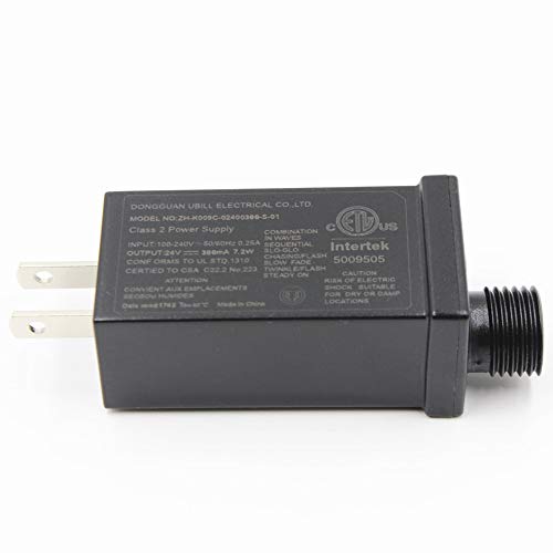 24V Led Transformer Class 2 Led Power Supply, Waterproof Ip44 Low Voltage Seasonal Use Led Driver Us Ca Plug For String Light, Projector Light, Lawn Lamp (24V 7.2W) #TOP1