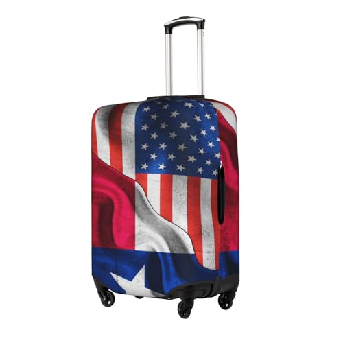 America Flag Texas Flag Travel Luggage Cover Washable Suitcase Case Suitcase Protector Fit Luggage Cover X-Large2