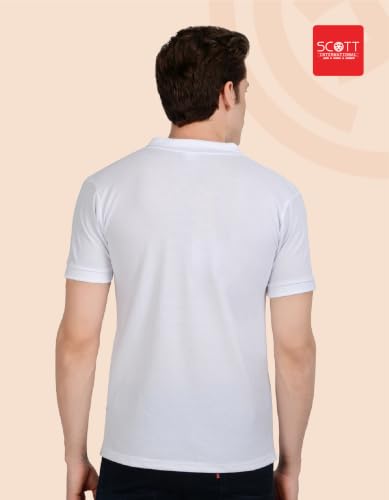 Image of Scott International Men's Cotton Polo T-Shirt | Six Degrees Soft & Breathable Collared T-Shirt | Half Sleeve Regular Fit Casual Wear | Comfortable Everyday Polo T-Shirt for Men