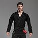 FUJI Elemental Brazilian Jiu Jitsu Gi, BJJ Uniform with Pearl Weave Jacket, made from Cotton Blend Black, Size A2