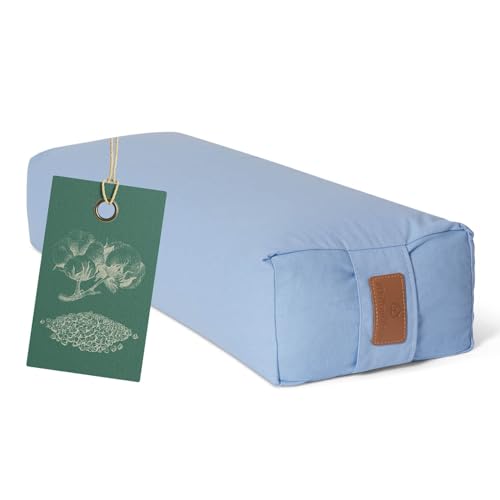 DoYourSports Coussin Carré de Yoga et Méditation »Paravati« - Yoga Bolster Zafu avec Remplissage de Coques de Sarrasin Organique - 67 x 13 cm – Siege...