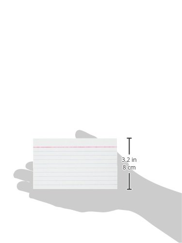 Mead 3 X 5-Inch Index Cards, Ruled, 100 Count, White 63350 Pack Of 6