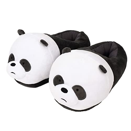 Aopuro Novelty Women Panda Animal Slippers Cute Soft Plush House Shoes Fluffy Warm Slippers Cartoon Gifts for Birthday Christmas