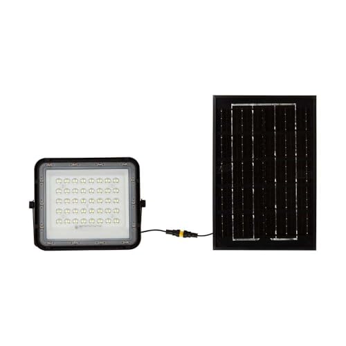 V-TAC Projecteur solaire noir - IP65-400 lumens - 6400 K