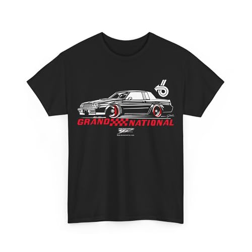 Wicked Metal Grand National Stylized T-Shirt, Black, Classic Car Design, M-5XL4