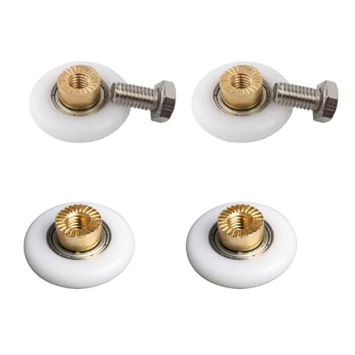 Helonge Shower Door Rollers, 4 Pcs 23mm Shower Door Rollers Runners Wheels Replacement