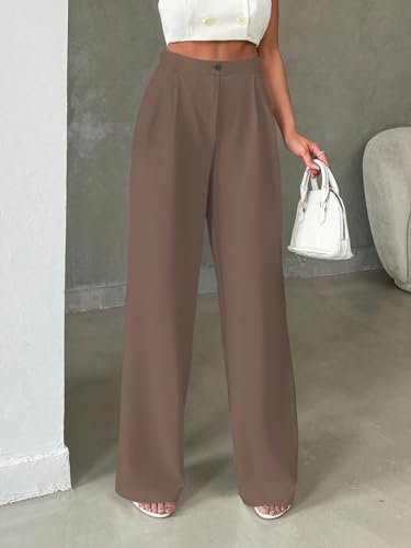 Image of Toochki Trousers for Woman Pants Women's Formal Office Korean | Black Track Pant | Straight | Cotton Spandex Stretchable Trouser | High-Waisted Bottom Wear