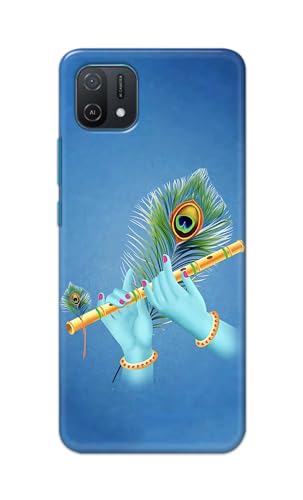 Image of Plastic Printfidaa Printed Hard Back Cover Case For Oppo A16K | A16E Back Cover (Flute In Krishna Hands) -112, Multicolor