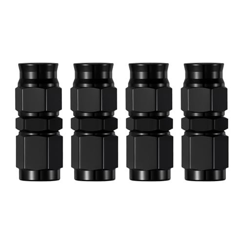Image of EVIL ENERGY 3AN PTFE Hose End Fitting Straight Black for PTFE Hose Only 4PCS