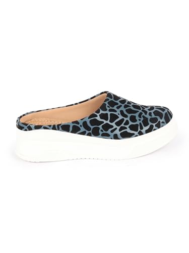 Image of FAUSTO Women's Fashion Outdoor Leopard Print Height Enhancer Open Back Slip On Casual Shoes