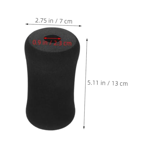 6 unidades de fundas protectoras para rodillos de fitness, recambios para almohadillas de pie en equipos de gimnasio, espuma de goma y plástico, color negro miniatura 2