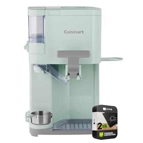Cuisinart ICE-48GWS Soft Serve Ice Cream Machine Mix It In Ice Cream Maker Mint Green Bundle with 2 YR CPS Enhanced Protection Pack