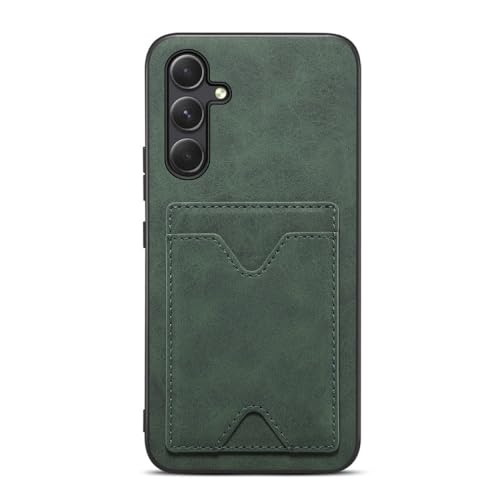 Étui de téléphone Samsung Galaxy A54 5G antichoc cuir vert LVTFCO