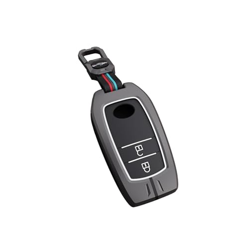 BKN Premium Metal Soft Car Key Shell with Keychain & Full Protection 2 Button Key Cover for Toyota Innova Crysta| Hycross Land Cruiser| Hilux| Toyota Hycross Innova Smart Key