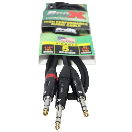 Câble audio TRS-M vers double Prox XC-SYS05 cordon adaptateur Jack répartiteur stéréo 1,5 m