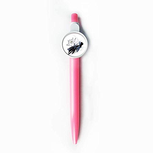 Stylo à bille rétractable encre bleue pour organiser votre bureau avec style lotus