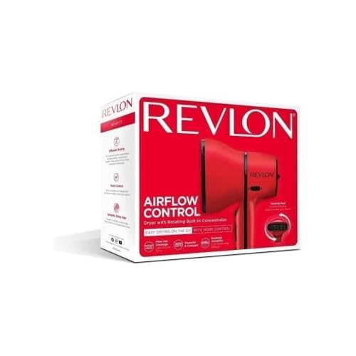 Revlon RVDR5320 Hair Dryer with Air Flow Control Compact Dryer with Built-in Styling Nozzle and Curl Enhancement Diffuser, 2000 W