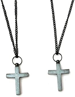 God's Way Necklace Brass Christian Cross Necklaces for All Ages - Durable & Inspiring Jewelry for Men & Women (Black)