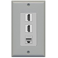 Aazon.co: RiteAV - 1 Cat6 Black Ethernet And 1 HDI Port Wall Plate - View #4
