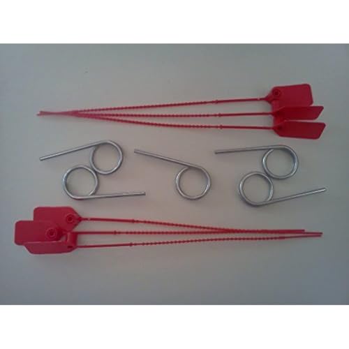 5 - Fire Extinguisher Pull Pins and 6 - Tamper Seals (RED) by BigDavesYardSale