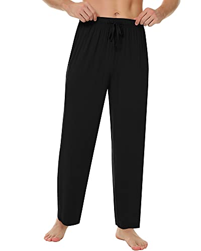 NACHILA Men's Pajama Pants-Viscose Made from Bamboo,Soft Sleep Bottoms Stretchy Sweatpants with Pockets3
