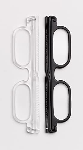 Image of readon ultra compact reading glasses 4mm (set of two, tranparent and black)