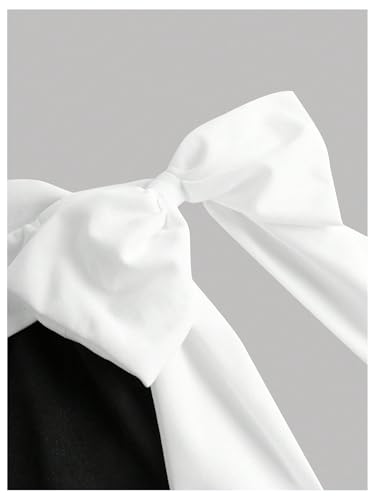 Floerns Girl's Bowknot Off Shoulder Dress Short Sleeve Back Slit Birthday Long Dresses3