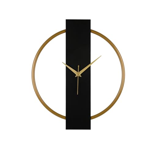 Image of Wakefit Metal Analog Wall Clock Big | 20 Inch | Laser Cut Abstract Home Decor & Gifting Option | for Living Room Study Bedroom & Office Decor | Wocky Metal Wall Clock 500MM Gold